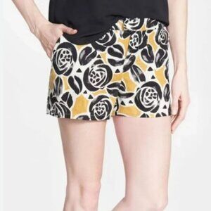 Lucky Brand Floral Print 100% Linen Chino Shorts Floral Pattern Sz 6